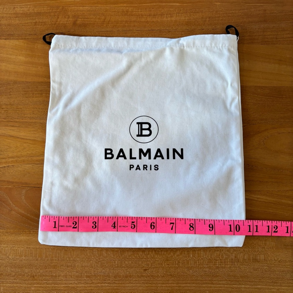 Balmain White Logo Drawstring Bag - Picture 4 of 6